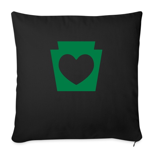 Love/Heart PA Keystone - Throw Pillow Cover 17.5” x 17.5”