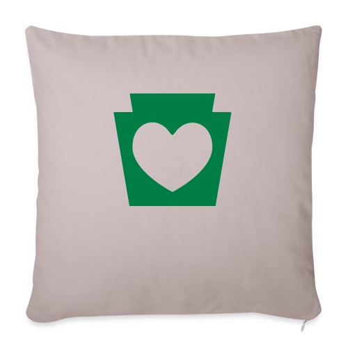 Love/Heart PA Keystone - Throw Pillow Cover 17.5” x 17.5”