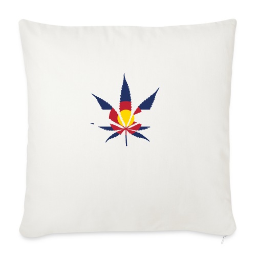 Colorado Pot Leaf Flag - Throw Pillow Cover 17.5” x 17.5”