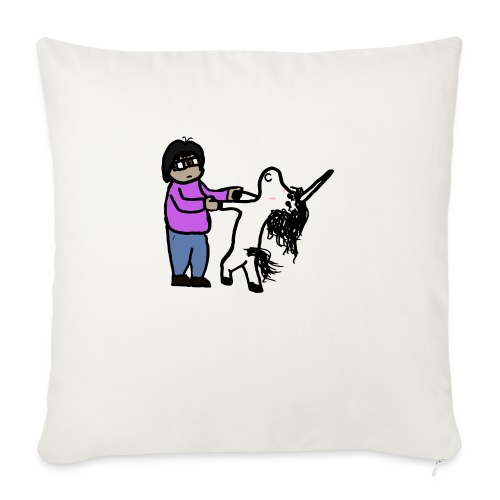 unicorn come here - Throw Pillow Cover 17.5” x 17.5”