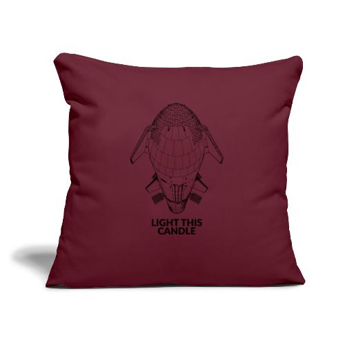 Light This Candle - Black - Throw Pillow Cover 17.5” x 17.5”
