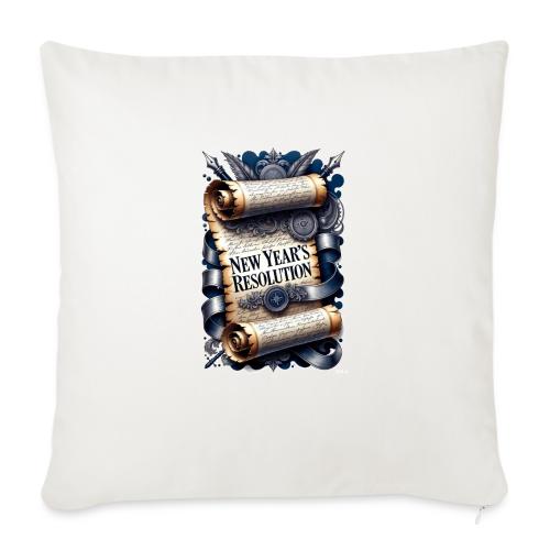 New Year's Resolution T-Shirt - Throw Pillow Cover 17.5” x 17.5”