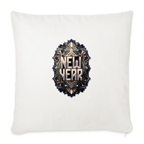 Evergreen New Year T-Shirt - Throw Pillow Cover 17.5” x 17.5”