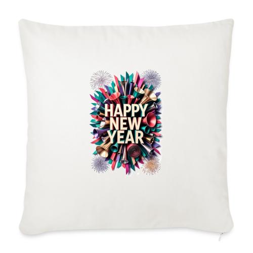 New Year's Party Horn T-Shirt - Throw Pillow Cover 17.5” x 17.5”