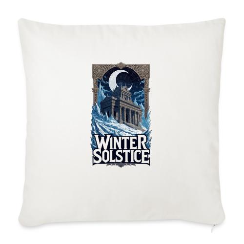 Winter Solstice Temple T-Shirt - Throw Pillow Cover 17.5” x 17.5”