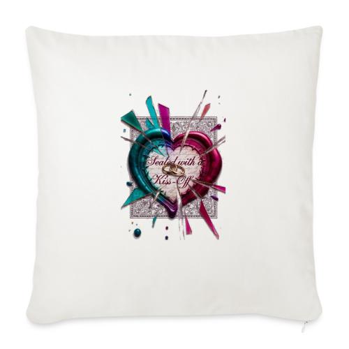 Sealed with a Kiss-Off T-Shirt - Throw Pillow Cover 17.5” x 17.5”