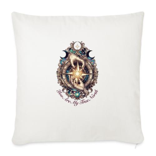 You Are My True North Celestial Compass T-Shirt - Throw Pillow Cover 17.5” x 17.5”