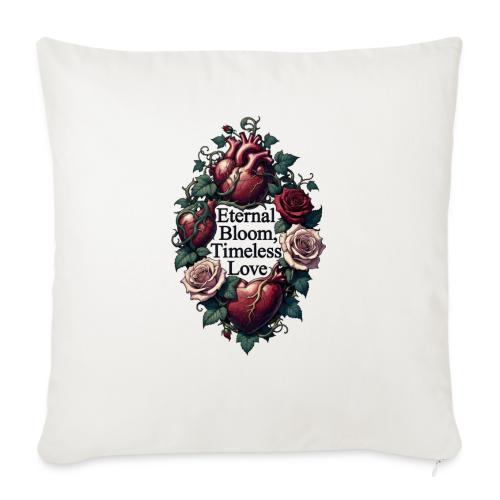 Eternal Bloom Timeless Love Entwined Hearts T-Shir - Throw Pillow Cover 17.5” x 17.5”