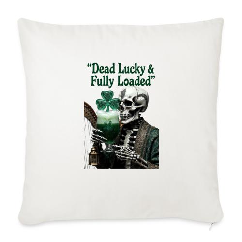 Lucky Skeleton Stout T-Shirt - Throw Pillow Cover 17.5” x 17.5”