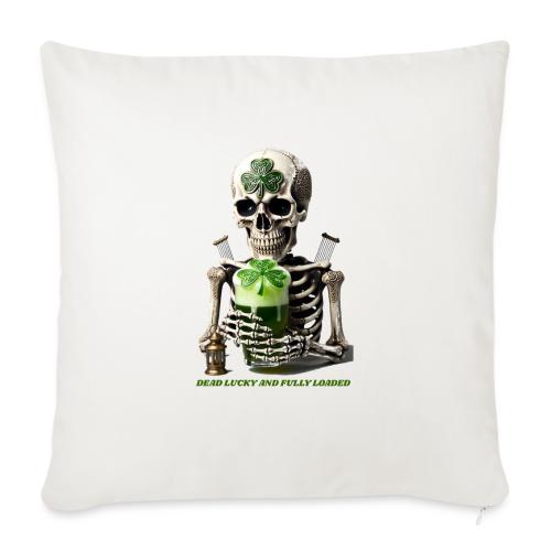 Eternal Stout Skeleton Graphic Tee - Throw Pillow Cover 17.5” x 17.5”