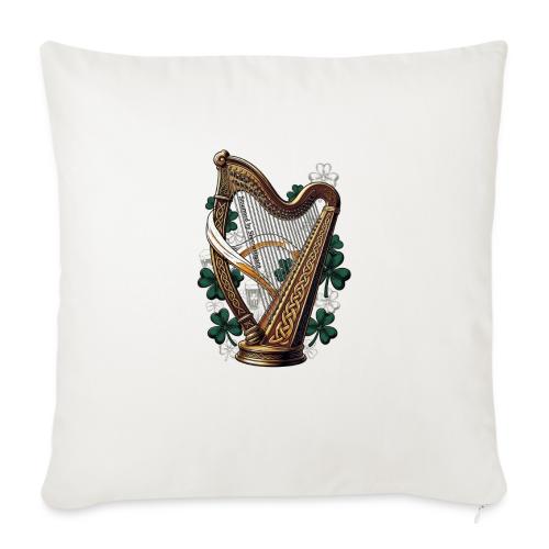Emerald Harp Shenanigans T-Shirt - Throw Pillow Cover 17.5” x 17.5”