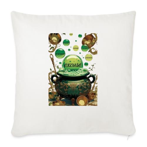 Emerald Excuses Cauldron Graphic Tee - Throw Pillow Cover 17.5” x 17.5”