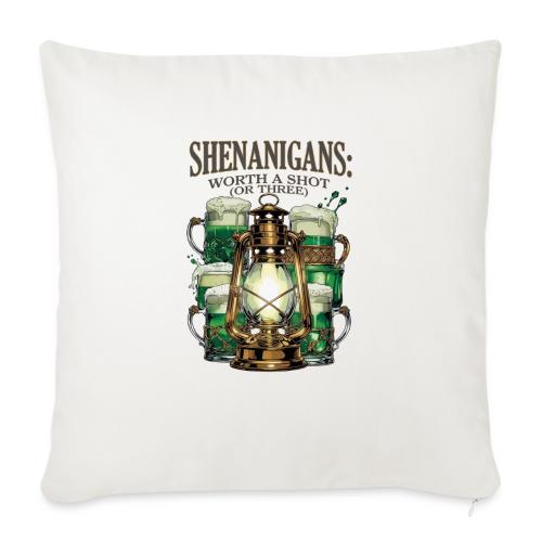 Worth a Shot Lantern Toast Graphic Tee - Throw Pillow Cover 17.5” x 17.5”