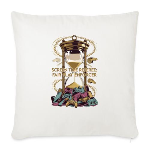 Screen Time Referee T Shirt, Fair Play Enforcer - Throw Pillow Cover 17.5” x 17.5”