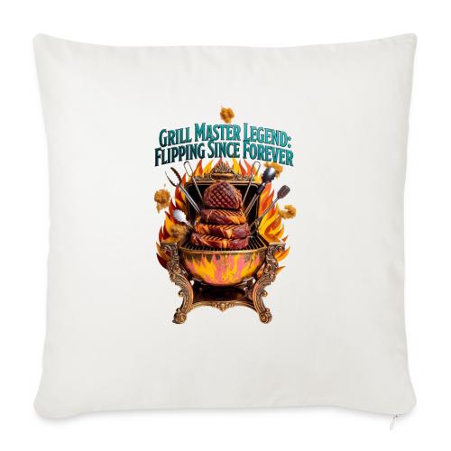 Grill Master Legend T Shirt - Throw Pillow Cover 17.5” x 17.5”