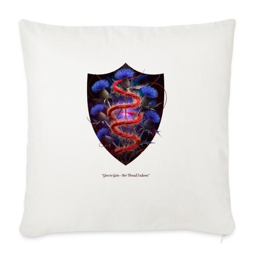 Women’s Day Crimson Thread Matriarch T Shirt, Gift - Throw Pillow Cover 17.5” x 17.5”