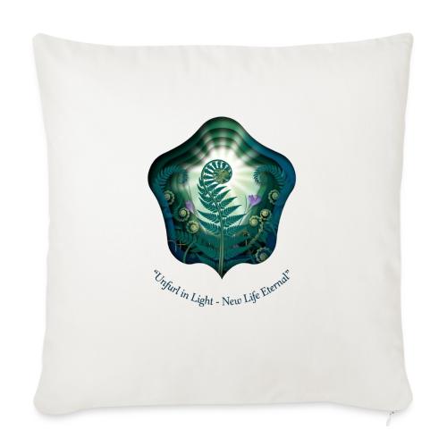 Easter Unfurl in Light Resurrection T Shirt, Gift - Throw Pillow Cover 17.5” x 17.5”