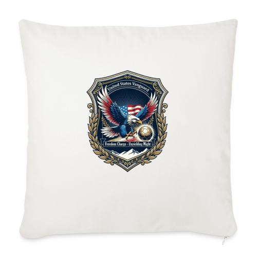 USA Eagle Vanguard T-Shirt,American Flag PrideGift - Throw Pillow Cover 17.5” x 17.5”