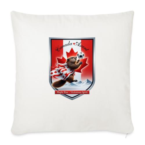 Canada Beaver Ascent T-Shirt, Canadian Pride Gift - Throw Pillow Cover 17.5” x 17.5”