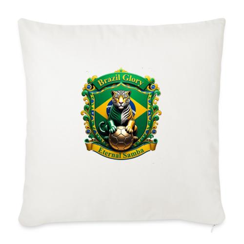 Brazil Jaguar Glory Tee, Brazilian Pride Gift - Throw Pillow Cover 17.5” x 17.5”