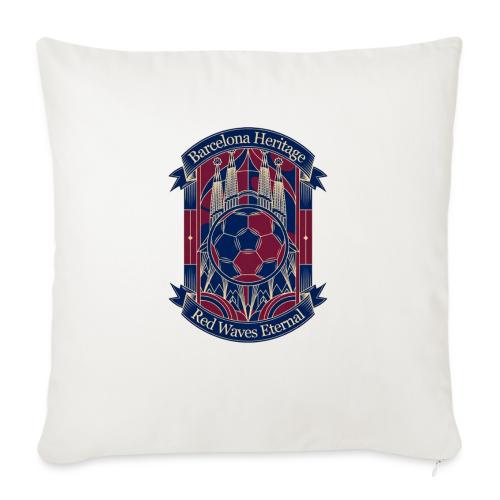Barcelona Red Heritage T Shirt, Barsa fan Gift - Throw Pillow Cover 17.5” x 17.5”