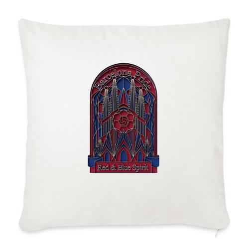 Barcelona Scarlet Pride T Shirt, Vibrant City Gift - Throw Pillow Cover 17.5” x 17.5”