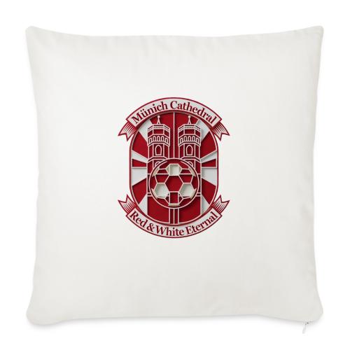 Munich Cathedral T Shirt, German Football Fan Gift - Throw Pillow Cover 17.5” x 17.5”