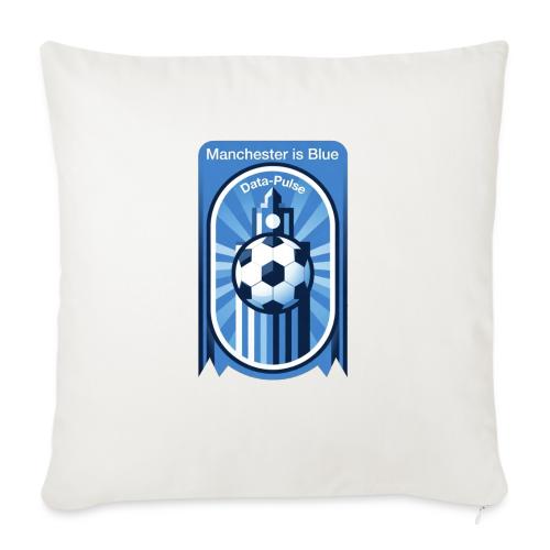 Manchester is Blue Soccer City T Shirt, Apparel - Throw Pillow Cover 17.5” x 17.5”