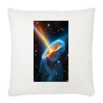Cosmic Jet Nebula Ring - Throw Pillow Cover 17.5” x 17.5” - natural white - Front