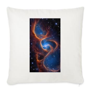 Cosmic Swirl Nebula - Throw Pillow Cover 17.5” x 17.5” - natural white - Front