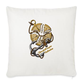 Redirection - Throw Pillow Cover 17.5” x 17.5” - natural white - Front
