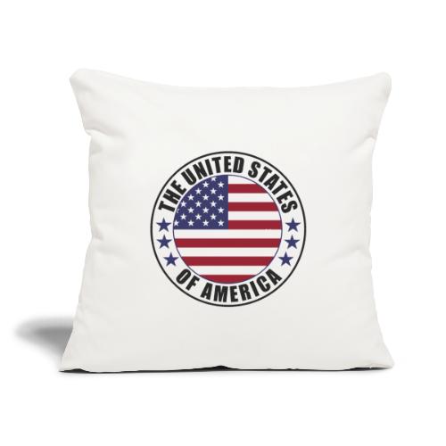 The United States of America - USA - Throw Pillow Cover 17.5” x 17.5”