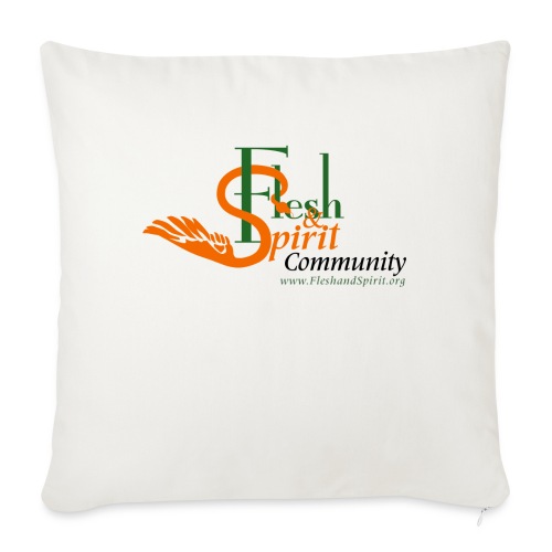 Flesh and Spirit Community T-Shirt - Throw Pillow Cover 17.5” x 17.5”