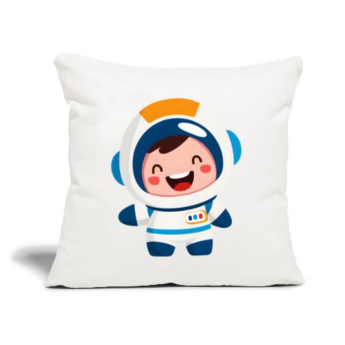 Joyful Baby Astronaut - Throw Pillow Cover 17.5” x 17.5”