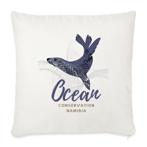 Diving Seal - Throw Pillow Cover 17.5” x 17.5”
