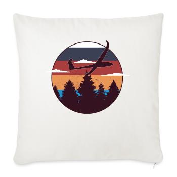 RC Airplane Glider Model Aircraft Pilot - Throw Pillow Cover 17.5” x 17.5” - natural white - Front