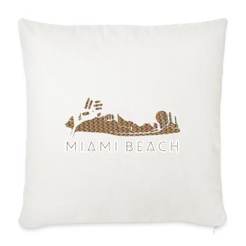 Miami Beach Pride - Throw Pillow Cover 17.5” x 17.5” - natural white - Front