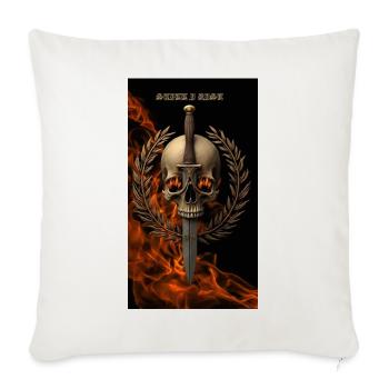 Crown of Blades - Throw Pillow Cover 17.5” x 17.5” - natural white - Front