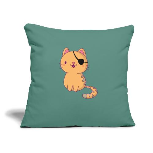 Cat with 3D glasses doing Vision Therapy! - Throw Pillow Cover 17.5” x 17.5”
