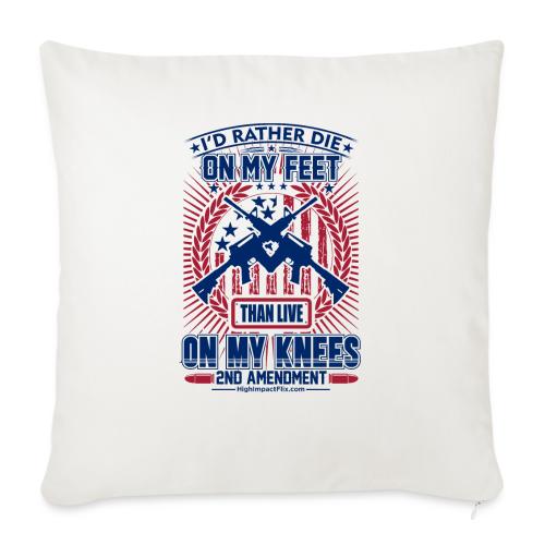 Die on My Feet for Light Background - Throw Pillow Cover 17.5” x 17.5”