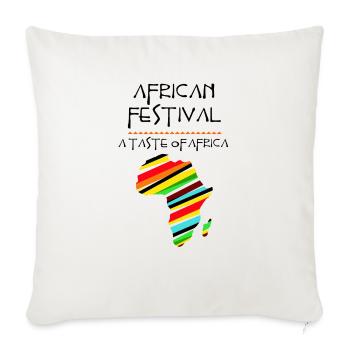 Africa - Throw Pillow Cover 17.5” x 17.5” - natural white - Front