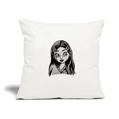 T-short Girl - Throw Pillow Cover 17.5” x 17.5”