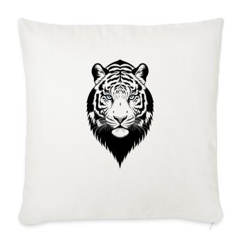 Tiger King - Throw Pillow Cover 17.5” x 17.5” - natural white - Front