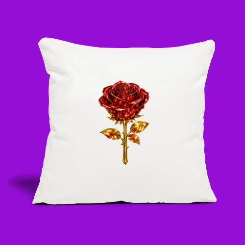 Golden Rose - Throw Pillow Cover 17.5” x 17.5”