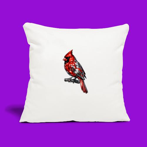 Silver Cardinal - Throw Pillow Cover 17.5” x 17.5”