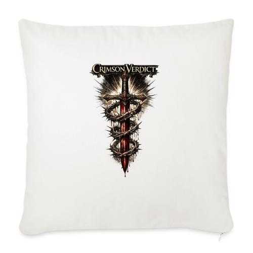 Crimson Verdict Crown of Thorns Sword Tee - Throw Pillow Cover 17.5” x 17.5”