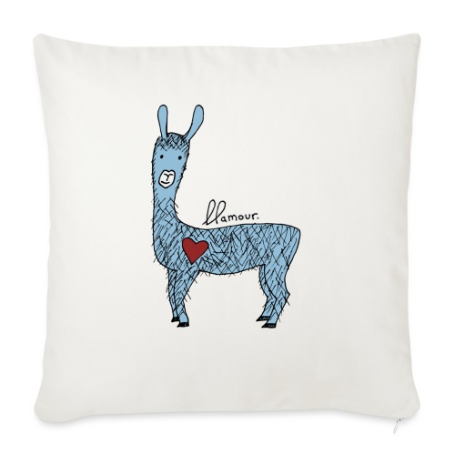 Cute llama - Throw Pillow Cover 17.5” x 17.5”