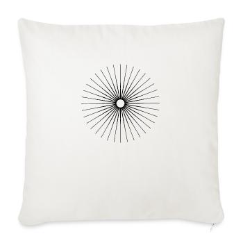 sun silhouette ornament - Throw Pillow Cover 17.5” x 17.5” - natural white - Front