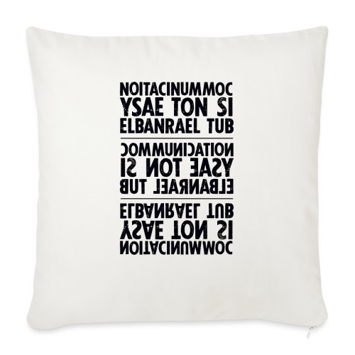 communication black sixnineline - Throw Pillow Cover 17.5” x 17.5”