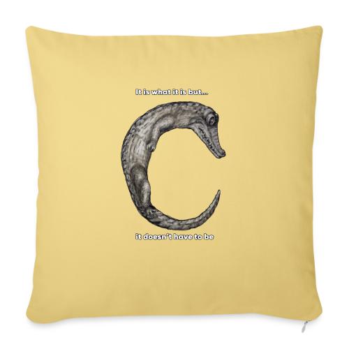 croc with text - Throw Pillow Cover 17.5” x 17.5”